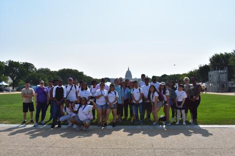 Group shot in front of the U.S. Capitol. 