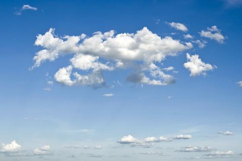 clouds against a blue sky