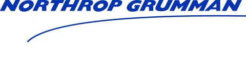 Blue Northrop Grumman logo with a curved line beneath