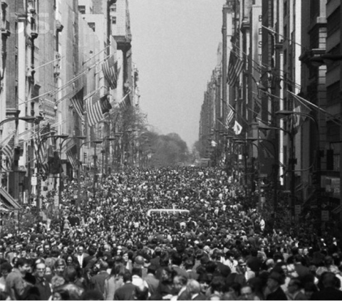 an image of the first earth day march