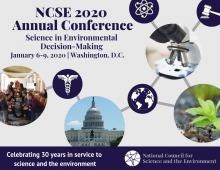 Images relating to the NCSE 2020 Annual Conference theme of Science in Environmental Decision-Making. 