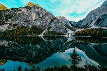 Lake and mountains