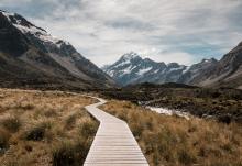 path and mountains