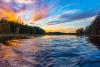 lake and sunset